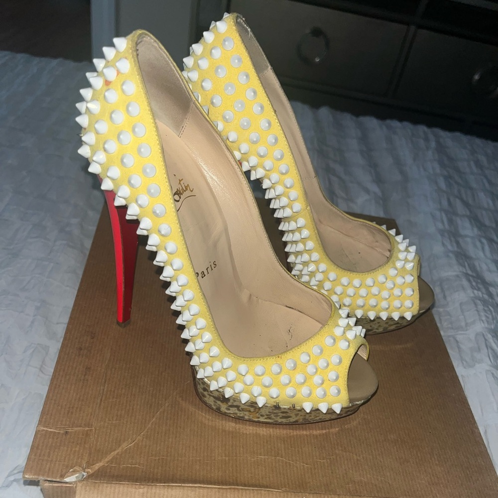 Christian louboutin, 100% authentic lady peep spikes